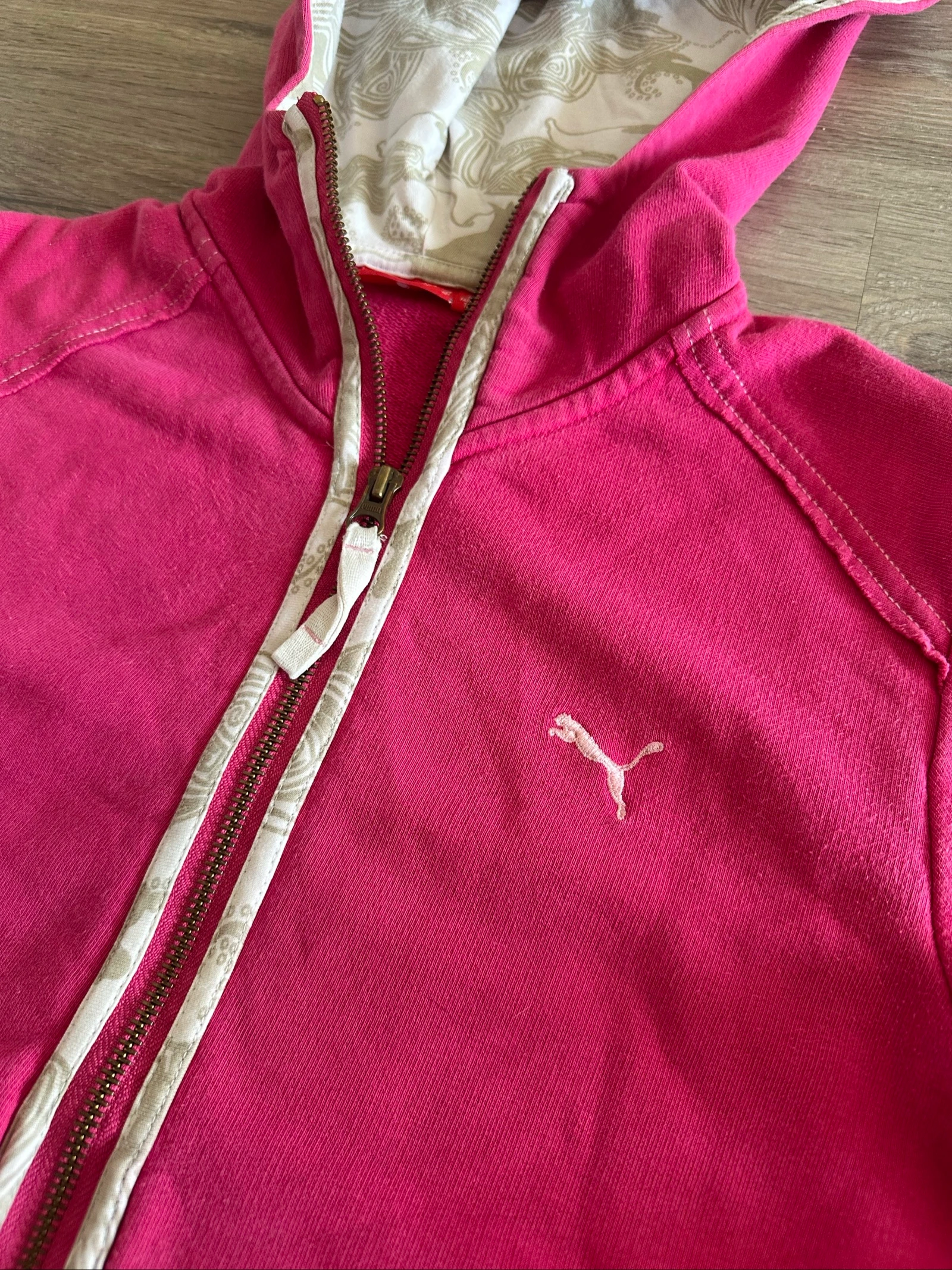 Sweat à capuche et fermeture éclair Puma Rose fuchsia pour femme Taille S | Y2K – photo 5